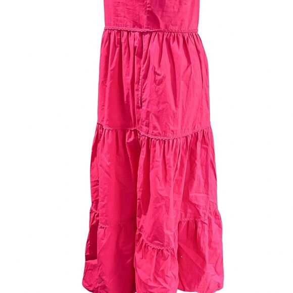 Roller Rabbit "Dakota" Dress Size Extra Small XS Women's Pink Maxi Tiered Boho - Picture 6 of 13